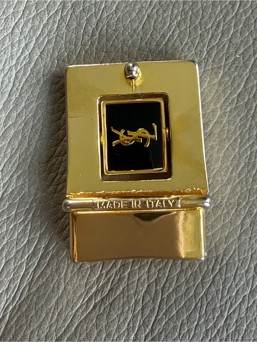 Yves Saint Laurent Belt Buckle Two Tone Replacement For Reversible 1” Belt Italy